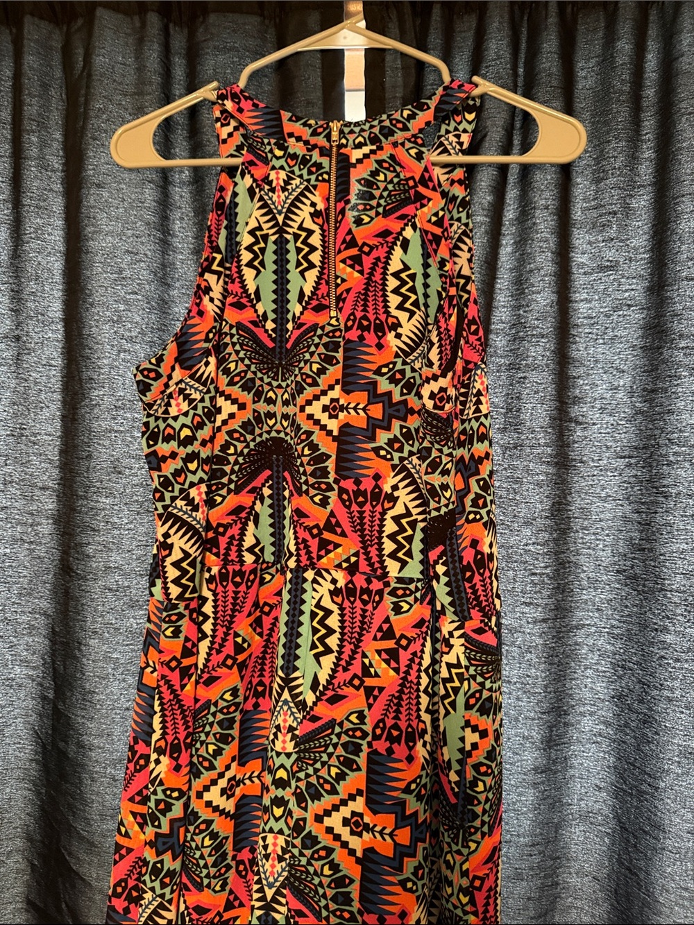 Sleeveless Aztec Print Maxi Dress - Multicolor - Picture 5 of 7